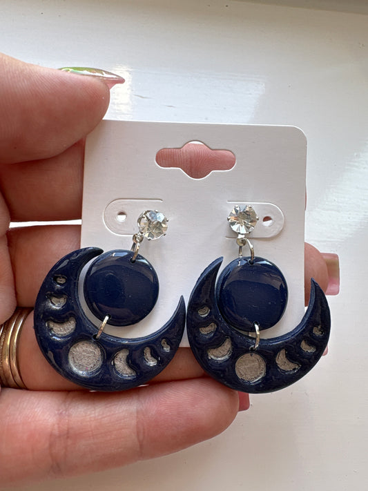Moon phase earrings
