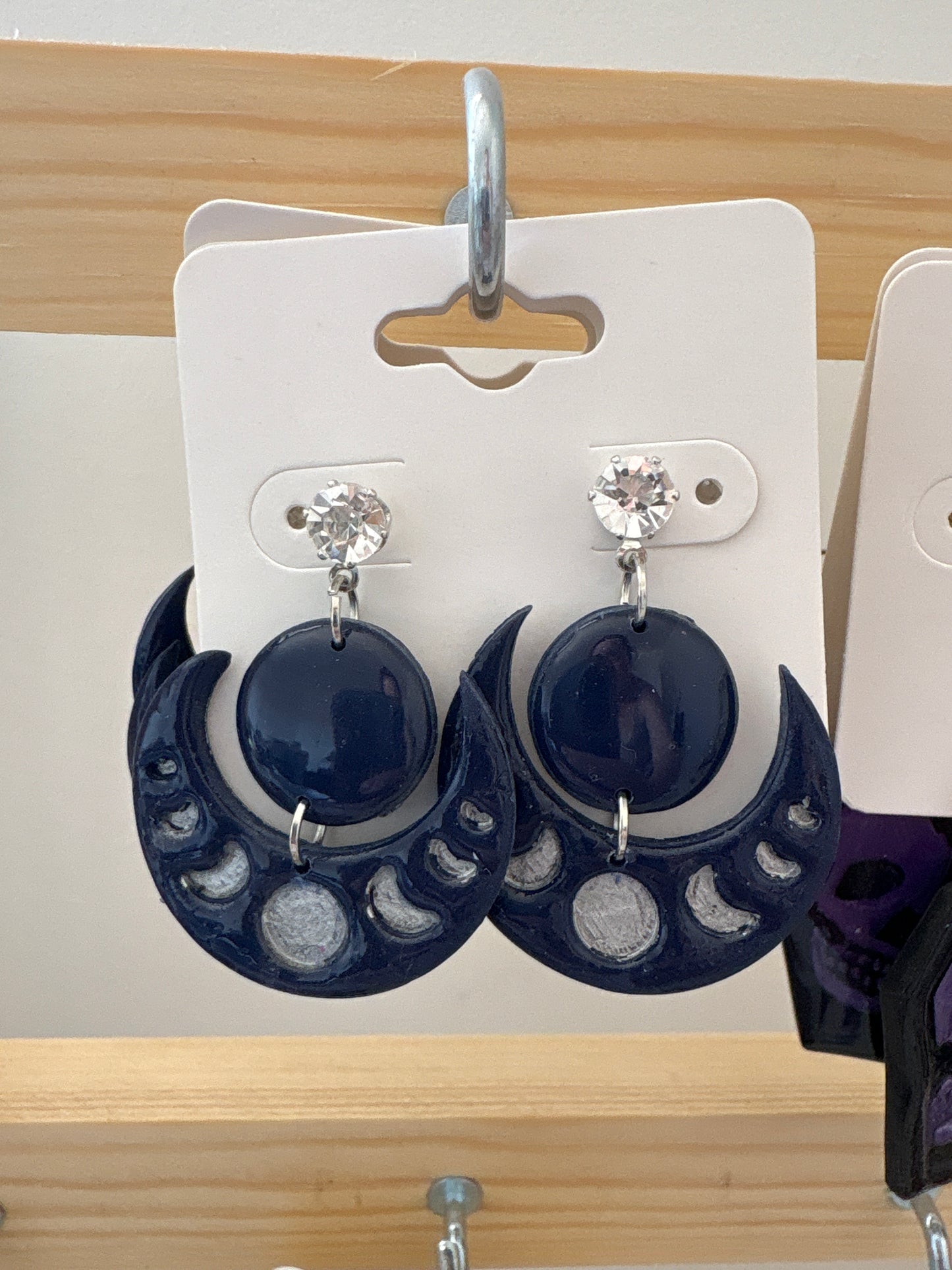 Moon phase earrings