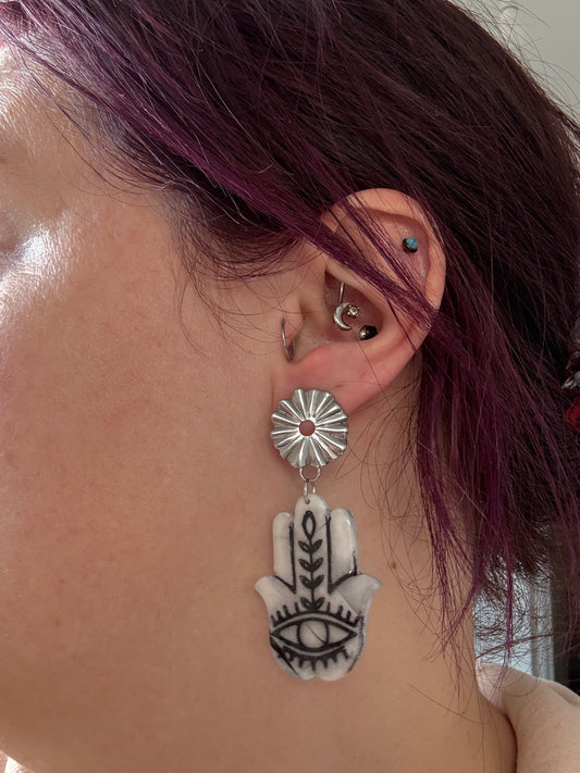 Buddha hand earring